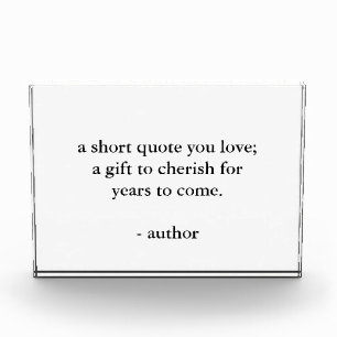 カスタム引用文標識アクリル フォトブロック