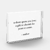 カスタム引用文標識アクリル フォトブロック (左)