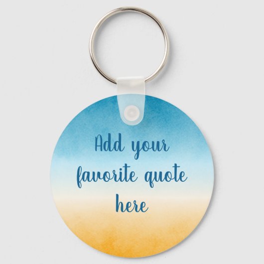 カスタム引用文横向きグラデ絵画ーション キーホルダー (裏面)