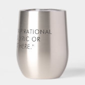 カスタム引用文熱パーソナライズされたワインタンブラー (背面)