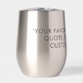 カスタム引用文熱パーソナライズされたワインタンブラー (正面)