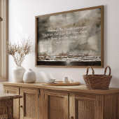 カスタム引用文独自の単語をアップロードMoodyWatercolor ポスター