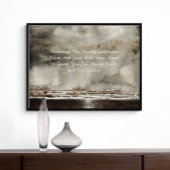 カスタム引用文独自の単語をアップロードMoodyWatercolor ポスター