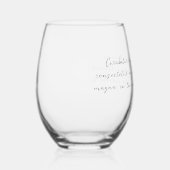カスタム引用文詩の歌詞 ステムなしワイングラス (右)