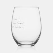 カスタム引用文詩の歌詞 ステムなしワイングラス (左)