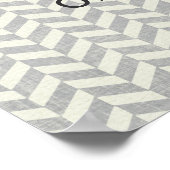 カスタム引用文、ポスタ感動的ー、シボロン・ジグザグ ポスター (角)