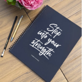 カスタム引用文「力に入れ」 ノートブック