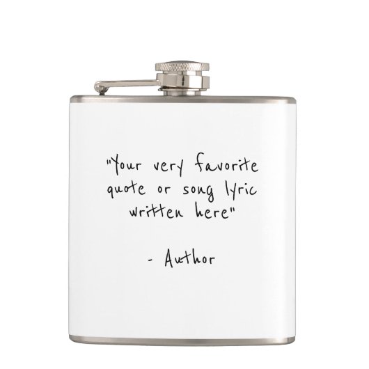 カスタム引用文 – 独自のお尻を作成 フラスク (正面)