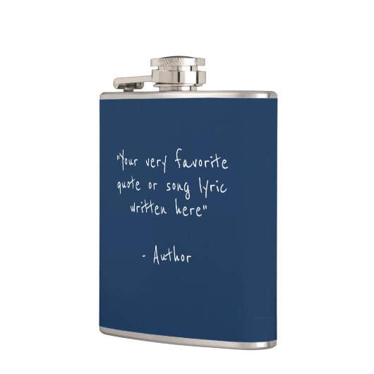カスタム引用文 – 独自のネイビーブルーを作成 フラスク (左)
