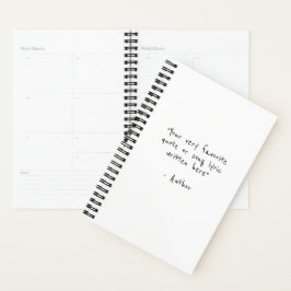 カスタム引用文 – 独自のミニマリストを作成 プランナー手帳