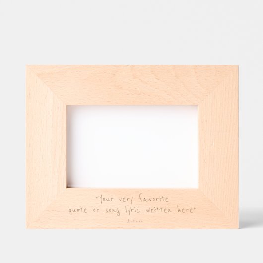 カスタム引用文 – 独自のミニマリストを作成 レーザー彫刻フレーム (正面)