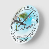 カスタム引退後の大時計 ラウンド壁時計 (傾斜)