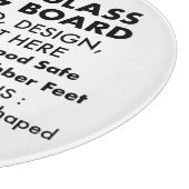 カスタム強化ガラス切断板 – 12インチラウンド カッティングボード (角)