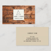 カスタム彫り素朴材 名刺 (正面/裏面)