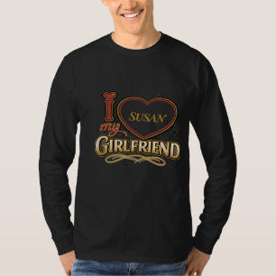 カスタム彼女の名前ギフト Tシャツ