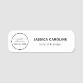 カスタム従業員のピン名タグまたはロゴ付き磁気 名札 (正面)