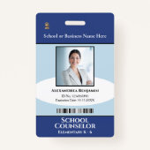 カスタム従業員の写真ロゴ学校IDカード バッジ (正面)