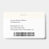 カスタム従業員の写真名ロゴバーコードID バッジ (裏面)