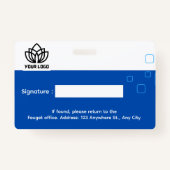 カスタム従業員バッジ、名前フォト、企業のロゴ バッジ (裏面)