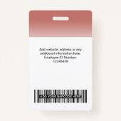 カスタム従業員フォトグラディエントTerracotta バッジ (裏面)