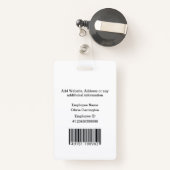 カスタム従業員フォトバーコードハロウィーン名タグ バッジ (裏面リトラクタブル付き)