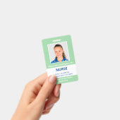 カスタム従業員フォトライトグリーンホワイト医療ID バッジ (Handheld)