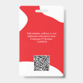 カスタム従業員モダンBLOB IDカードQR バッジ (裏面)