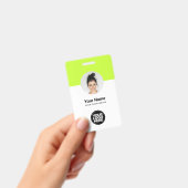 カスタム従業員モダンIDカード酸グリーンQR バッジ (手持ち)