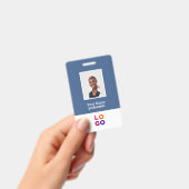 カスタム従業員ロゴ、写真、QRコード、名前 バッジ (手持ち)