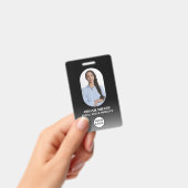 カスタム従業員写真グラデーションアーチバッジ バッジ (手持ち)