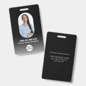 カスタム従業員写真グラデーションアーチバッジ バッジ (表裏)