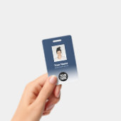 カスタム従業員写真グラデーション バッジ (手持ち)