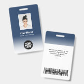 カスタム従業員写真グラデーション バッジ (正面＆裏面)