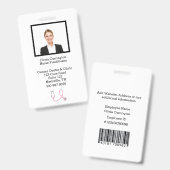 カスタム従業員写真バーコードロゴ名札 バッジ (正面＆裏面)