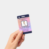 カスタム従業員写真ロゴバーコード名 バッジ (手持ち)