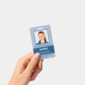 カスタム従業員写真青医療ID バッジ (手持ち)