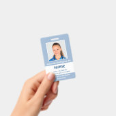 カスタム従業員写真青白色医療ID バッジ (手持ち)