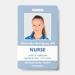 カスタム従業員写真青白色医療ID バッジ