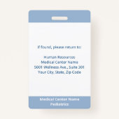 カスタム従業員写真青白色医療ID バッジ (裏面)