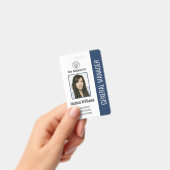 カスタム従業員写真、バーコード、ロゴ、名前 バッジ (手持ち)