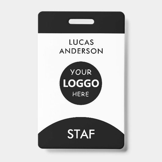 カスタム従業員名タグ・ビジネス・ロゴ・スタッフ バッジ (Front)