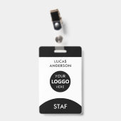 カスタム従業員名タグ・ビジネス・ロゴ・スタッフ バッジ (Front with Clip)