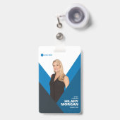 カスタム従業員名バッジカスタムロゴ バッジ (伸縮クリップ付き付き表面)