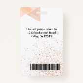 カスタム従業員名バッジ | プロフェッショナルスタッフID バッジ (裏面)