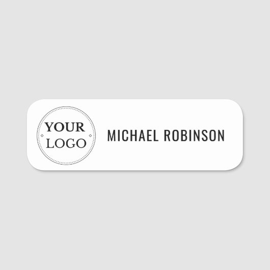 カスタム従業員名ロゴの磁気ピンまたはセーフティピン 名札 (正面)