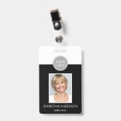 カスタム従業員名ロゴフォトワー企業のク バッジ (正面 （クリップ付）)