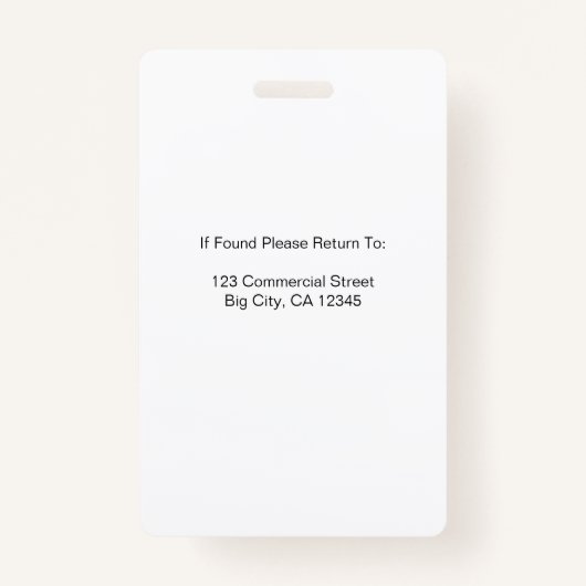 カスタム従業員名ロゴフォトワー企業のク バッジ (裏面)