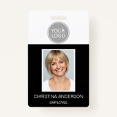 カスタム従業員名ロゴフォトワー企業のク バッジ (正面)