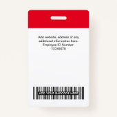 カスタム従業員名会社ロゴQrコード バッジ (裏面)