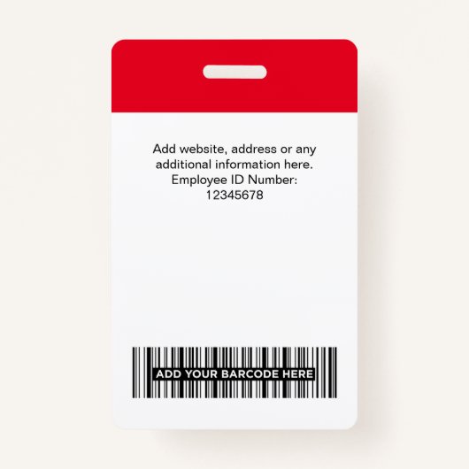 カスタム従業員名会社ロゴQrコード バッジ (裏面)